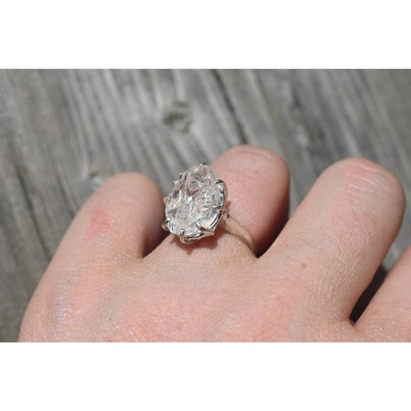 COPY - Natural Diamond Ring, Raw Diamond Ring, Uncut Diamond Ring, Engag… - Picture 2 of 4